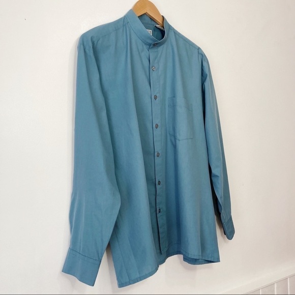 Bruttini Mandarin Collar Button Down Dress Shirt Size L - Picture 10 of 10
